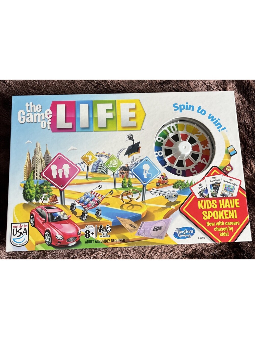 KIDS HAVE SPOKEN EDITION! The Game of Life Hasbro Board Game Complete